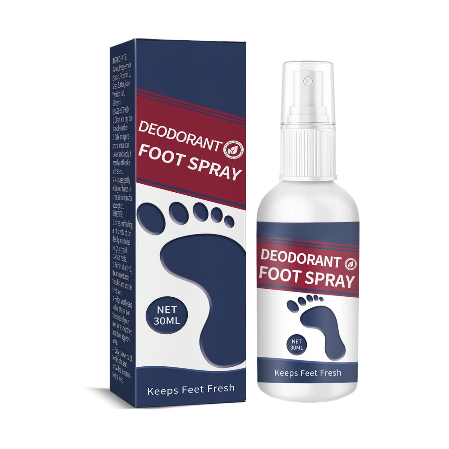 Anti Fungal Odor Removal Natural Foot Deodorant Spray PACK OF 2
